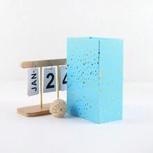 1pc/Bag 25cm*17.5cm*10cm Valentine'S Golden Dots One-Piece Folding Gift Box With Magnetic Closure For Jewelry, Small Gifts - Blue - View 5