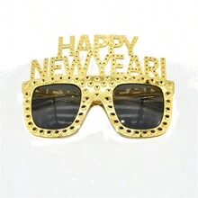 1入新跨境新年眼鏡,快樂新年有趣眼鏡,除夕派對眼鏡 - 彩色 - 查看 2