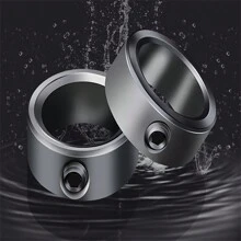 8 件装钻头深度止动环套装适用于电钻工具导向装置六角扳手和深度环（3-16 毫米） - 黑色 - 查看 6