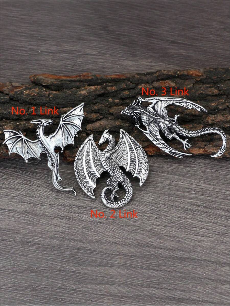 1 cái Rồng Trâm cài Viking cổ điển Trâm cài NỮ Nam Đang bay Thú vật Buổi tiệc Trâm cài Qủa tặng - Màu Bạc Cổ - Xem 1