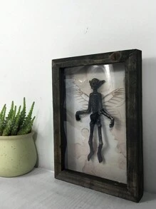 1pc Halloween Skull Moth Ornament, Photo Frame Ornament, For Halloween Decorative Supplies, Holiday Atmosphere Decoration, Halloween Essentials - Multicolor - View 8