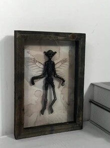 1pc Halloween Skull Moth Ornament, Photo Frame Ornament, For Halloween Decorative Supplies, Holiday Atmosphere Decoration, Halloween Essentials - Multicolor - View 7