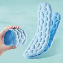 4d Massage Shoe Insoles For Men And Women, Soft And Comfortable, Anti-Fatigue, Thickened For Sports, Shock Absorbing, Sweat Absorbing And Deodorizing - Blue - View 1