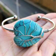 晶寶石心形手環,靈氣治療平衡護身符 - 彩色 - 查看 15