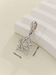 1個簡單時尚的雪花空心珠子吊墜,適用於diy手鍊、項鍊、珠寶製作 - 彩色 - 查看 4