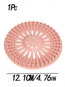1Pc Sink Sewer Filter Floor Drain Strainer Water Hair Stopper Bath Catcher Shower Cover Kitchen Bathroom Anti Clogging - Pink - View 2