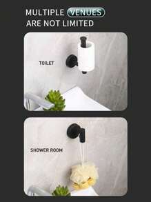 أدوات تخزين حمام بلون ذهبي من الفولاذ المقاوم للصدأ 1قطعة تشمل خطاف حمام، حلقة منشفة، شريط منشفة، حامل أنسجة