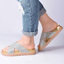 Women Flat Sandals - 金色 - 查看 3