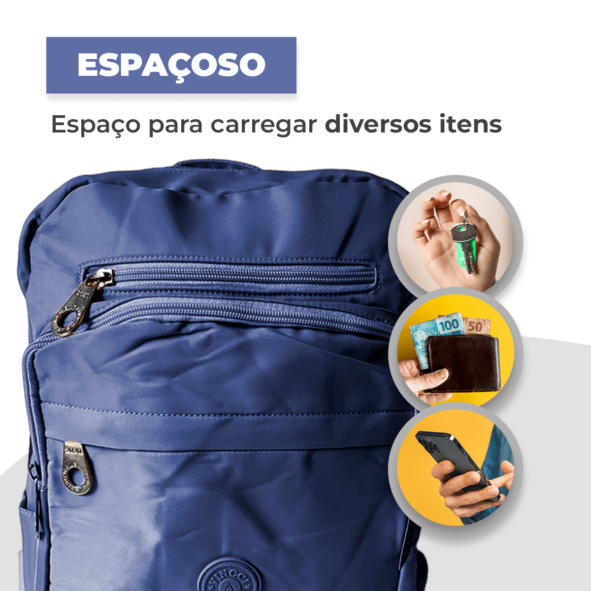 Backpacks - 藍色 - 查看 2