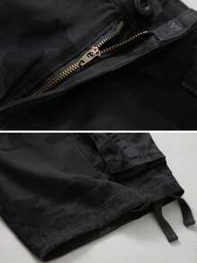 Men'S Camo Multi-Pocket Relaxed Fit Casual Shorts,Outdoor Camouflage Twill Cargo Shorts 11" Inseam(No Belt) - E迷彩 - 查看 4