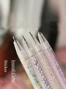 2入組紙張切割工具,精密藝術貼紙和和田麥紙切割器,學校用品 - 彩色 - 查看 1