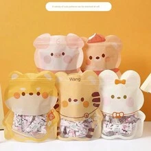10入組可愛卡通動物自立自封袋,適用於零食、餅乾、糖果、禮品包裝 - 小(小熊貓) - 查看 7