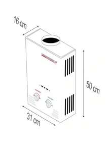 Calentador De Agua Instantáneo  6Litros. Gas Lp. De Paso. 4 Años De Garantía. 4406 - Blanco - Ver 2