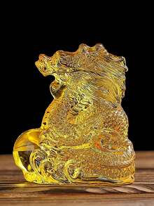 彩色上釉迷你龍飾品,家居十二生肖桌面裝飾配件手工藝品禮品家飾 - 彩色 - 查看 8