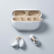 SIMSONLAB Simsonlab True Wireless Bone Conduction Earphones With Clip, Open Ear Style, Hd Sound Quality, 5.3, Zero Game Delay, Enhanced Bass, Long Battery Life, Auto Connect, Suitable For Phone Call, Gaming, Cycling, Running And Workout, Unisex