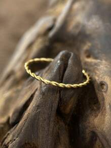 Stylever 1pc Minimalist Stackable Twisted Plain Ring Ladies Jewelry For Women s925 Sterling Silver Simple Ring Fine Jewelry Gift For Girls Daily Decor