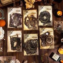 YANJI 10sheets/Pack Vintage Hollow Out Scrapbooking Diy Decoration Material Paper, Handmade Collage Material, Personalized Planner Creative For School Supplies - Mocha Brown - View 7