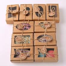 16 Pcs Soap Boxes For Homemade Soap,3.54 X 2.36 X 1.18 Inch Soap Boxes With Window,Kraft Soap Packaging Boxes Supplies Mini Kraft Boxes With Window Soap Boxes For Homemade Soap Candy Chocolate Bakery Cookies Soap Packaging(Brown) - Brown 16 Pieces - View 4