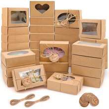 16 Pcs Soap Boxes For Homemade Soap,3.54 X 2.36 X 1.18 Inch Soap Boxes With Window,Kraft Soap Packaging Boxes Supplies Mini Kraft Boxes With Window Soap Boxes For Homemade Soap Candy Chocolate Bakery Cookies Soap Packaging(Brown) - Brown 16 Pieces - View 1