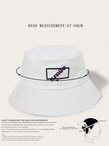 1pc Spring/Summer Outdoor Leisure Sun Hat For Women, No Idea Fisherman/Y2k Bucket Cap, Men & Women Couples Hat For Travel And Resort - White - View 4