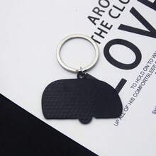 1pc Cartoon Camping Car Model Keychain, Metallic Pendant For Car Key Accessories - Blue - View 6