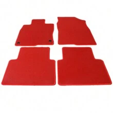 4PCS Floor Mats Fit For 16-21 Hondas' Civic All Models (Sedan, Coupe,Hatchback,Type R) Nylon Auto Front Driver Passenger Side All Season Car Mats Carpets Replacement Interior Accessories, A Versatile Valentine Gift - Red - View 3