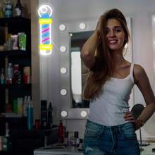 1pc Usb Powered Hair Salon Neon Sign, Adjustable Brightness Led Neon Wall Sign, Suitable For Hair Salon, Barber Shop, Spa And Beauty Studio Wall Decor - Barber Pole - View 2