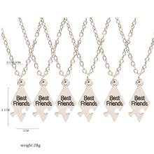 6pcs European And American Style Creative Best Friends Jewelry Set, Including Friendship Necklaces, Great Graduation Gift Or Surprise For Parties And Celebrations - Set Of Six - View 4