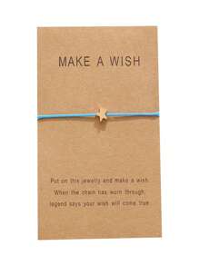 1 Paio Di Braccialetti Con Stella A Cinque Punte In Metallo Dorato Intrecciato Con Corda Semplice Per Coppie, Braccialetti Con Stella A Cinque Punte Con Corda Semplice Per Donne, Buoni Amici, Madre E Figlia. - Stella - Visualizzare 10