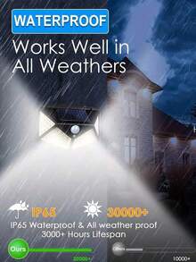 1 件 100LED 户外太阳能灯，3 种模式太阳能无线灯，运动传感器安全灯，270º 光照范围广角壁灯，IP65 防水太阳能运动灯，户外太阳能壁灯，适用于花园花园前门后院景观路径车库甲板 RV1 LED 水罐太阳能灯串，太阳能灯户外装饰灯，太阳能灯户外悬挂防水镂空设计，装饰复古金属太阳能灯带挂钩，花园桌，庭院，庭院，走道，新年假期 G - 冷白色 - 查看 8