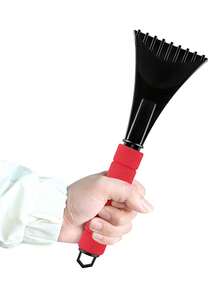 1pc Multifunctional Car Snow Shovel, Scraper, Snow Brush, Eva Sponge Handle For Snow Removal - Black - View 5