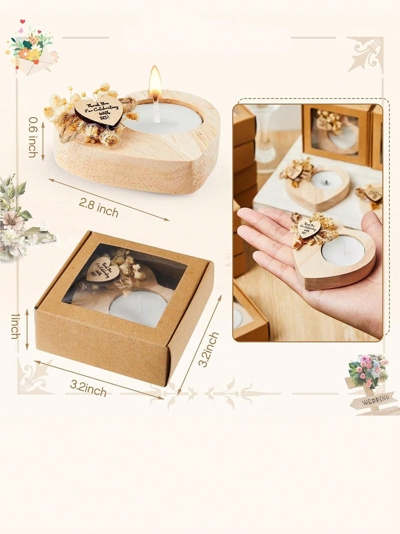 24 pièces baptême favorise première communion fête faveurs filles