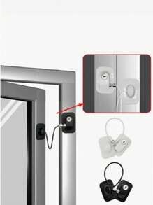 1pc Baby Drawer Without Piercing Window Multifunctional Cap Child Safety Lock Lock Refrigerator Lock Drop Lock With Key Perforation Required Child Safety Lock Lock