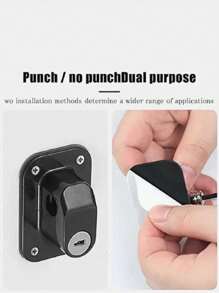 1pc Baby Drawer Without Piercing Window Multifunctional Cap Child Safety Lock Lock Refrigerator Lock Drop Lock With Key Perforation Required Child Safety Lock Lock