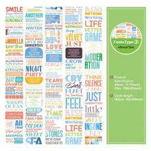 光合作用氣泡diy英文字體紙張日誌裝飾膠帶,196.85英寸長,1.77英寸寬,有6種風格可供選擇 - 淺藍色 - 查看 4