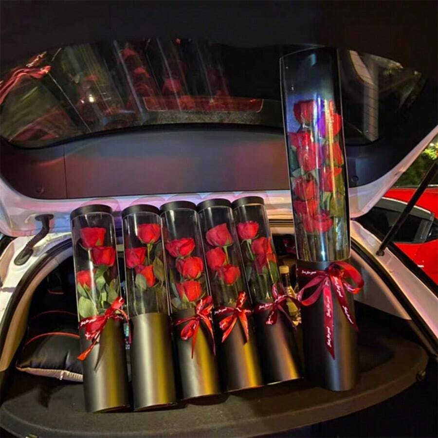 玫瑰花礼盒包装,母亲节鲜花包装,情人节礼盒,周年纪念礼品包装,纪念礼盒,婚礼鲜花装饰包装盒,母亲节礼盒,节日派对装饰,适用于派对和节日,花店包装用品 - 黑色 - 查看 1