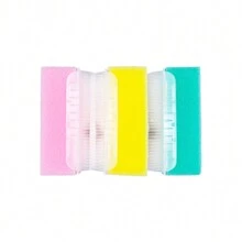 嬰兒洗澡按摩刷,軟毛,感官玩具,幼稚園幼兒教育工具 - 粉色 - 查看 1