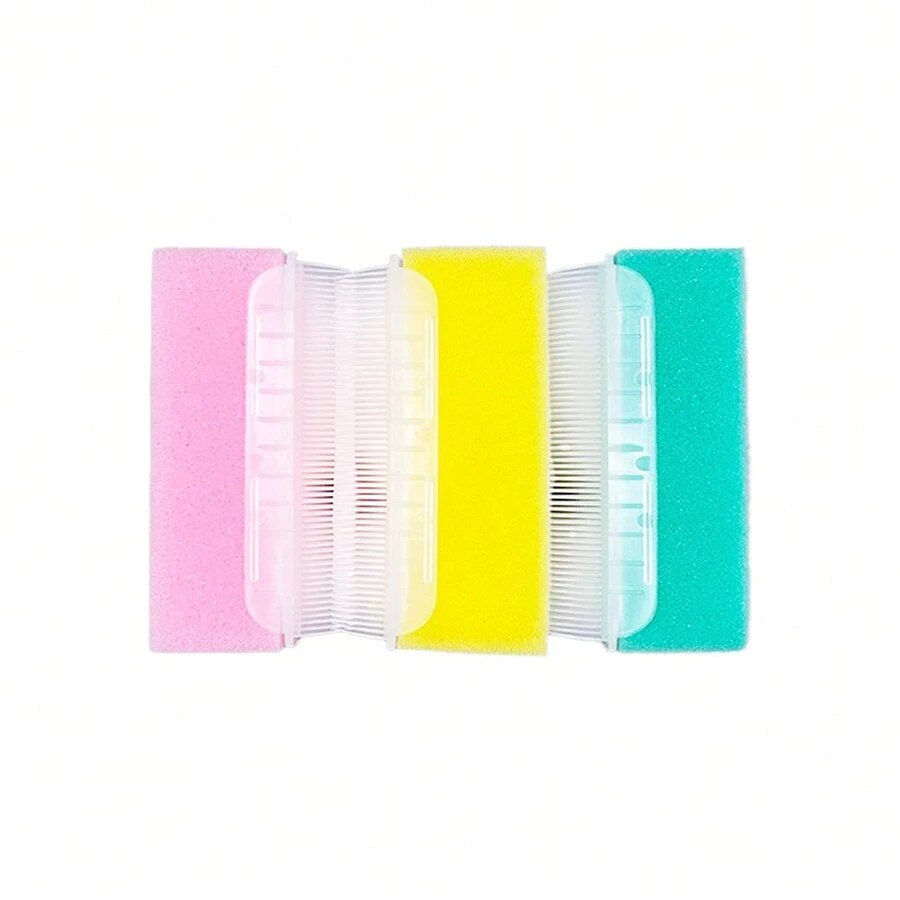 嬰兒洗澡按摩刷,軟毛,感官玩具,幼稚園幼兒教育工具 - 粉色 - 查看 1