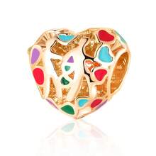 1 Miếng Đơn giản & Linh hoạt Xu hướng: Cắt giảm Cườm hình trái tim Cặp đôi Tay In Tay Loạt DIY Vòng tay , Dây chuyền , Vật rủ xuống , Treo Vật trang trí & Creative Phụ kiện DIY - hạt - Xem 3