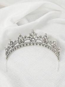 1pc Lady's Baroque Style Bridal Hair Accessory Decorated With Colorful Rhinestones, Suitable For Weddings And Evening Parties - Multicolor - View 9