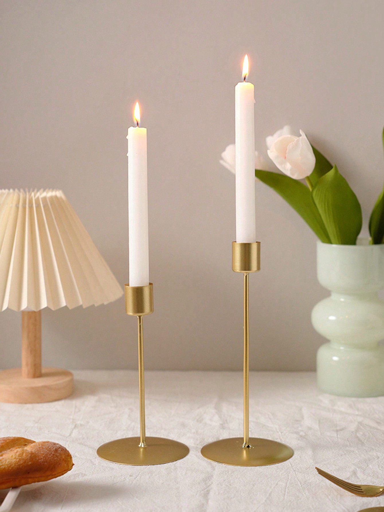 Gold-toned candle holder