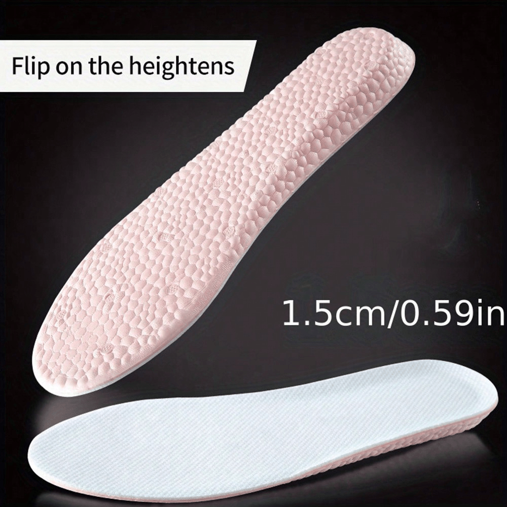 Eva Popcorn Shaped Women's Height Increase Insole With Odor Control & Breathability For Sport