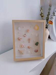 1 件貝殼形狀小夜燈,海貝殼手工 Diy 相框展示,空心標本框 - 彩色 - 查看 2