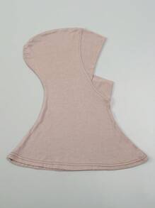 1 chiếc mũ trùm đầu co giãn màu trơn thời trang cho nữ & khăn quàng cổ băng đô khăn trùm đầu mềm mại cho abaya hàng ngày dưới mũ che mặt quần áo - Màu Khaki - Xem 5