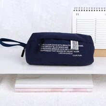 1入組大容量牛津布筆袋,防水&耐磨儲物袋,適用於小學、中學和高中學生,中性設計 - 藏蓝色 - 查看 1