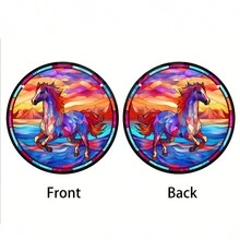 1pc Horse Pattern Garden Suncatcher Decor, Acrylic Sun Catcher Wall Window Yard Tree Ornament For Outdoor Indoor Home Decorations - Pattern 01 - View 7
