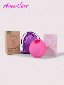 AneerCare Menstrual Disc Silicone Disc High Capacity For Heavy Flow Wear For 12 Hours Soft, Flexible, 2 Sizes Available, Reusable Menstrual Cups Free Cloth Bag.