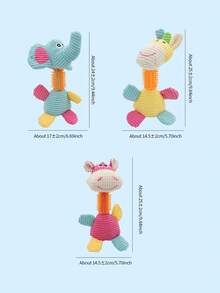 多色毛絨狗玩具包含 Bb 樹皮,耐咀嚼牙齒,隨機 1 件裝 - 彩色 - 查看 3