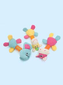 多色毛絨狗玩具包含 Bb 樹皮,耐咀嚼牙齒,隨機 1 件裝 - 彩色 - 查看 6