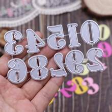 1pc 0-9 Numbers Metal Die Cuts For Card Making, DIY Handmade Scrapbook Crafts Stencil